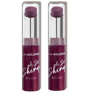 2-PK L.A Colors Oh So Shiny Lipsticks in Radiant